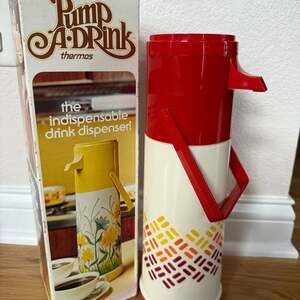 Vintage Aladdin Pump-A-Drink Hot or Cold Dispenser 1 QT Retro 1970s
